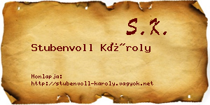 Stubenvoll Károly névjegykártya